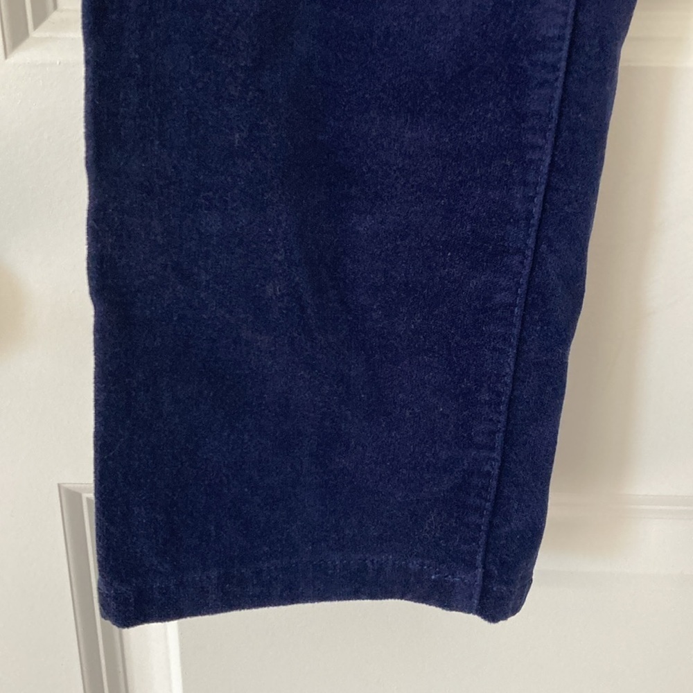 Talbots 10 blue pants curvy velour - Picture 6 of 13